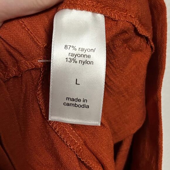 Maurices Shorts Burnt Orange Belted Elastic Waist 4" High Rise Shorts NWT Large - Picture 5 of 10